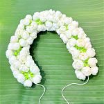 Pure White Artificial Foam Lotus Bud Garland Mala