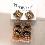 Antique Pearl Dome Jhumka Earrings