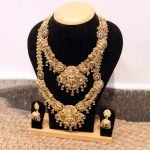 Antique Gold Temple Jewellery Choker Necklace Set