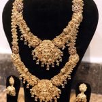 Antique Gold Temple Jewellery Choker Necklace Set - Image 2