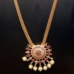 Royal Ruby Pearl Pendant Set - Image 2