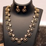 Golden Blossom Floral Necklace Set - Image 2