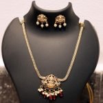 Royal Lakshmi Temple Pendant Set - Image 2