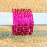 Radiant Pink Glitter Bangles