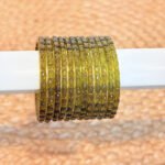 Raindrop bangle Mehndi Green