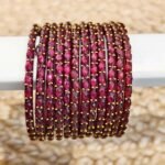 Raindrop bangle Maroon (MAT)