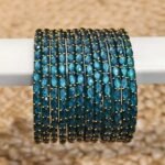 Raindrop bangle Peacock (MAT)